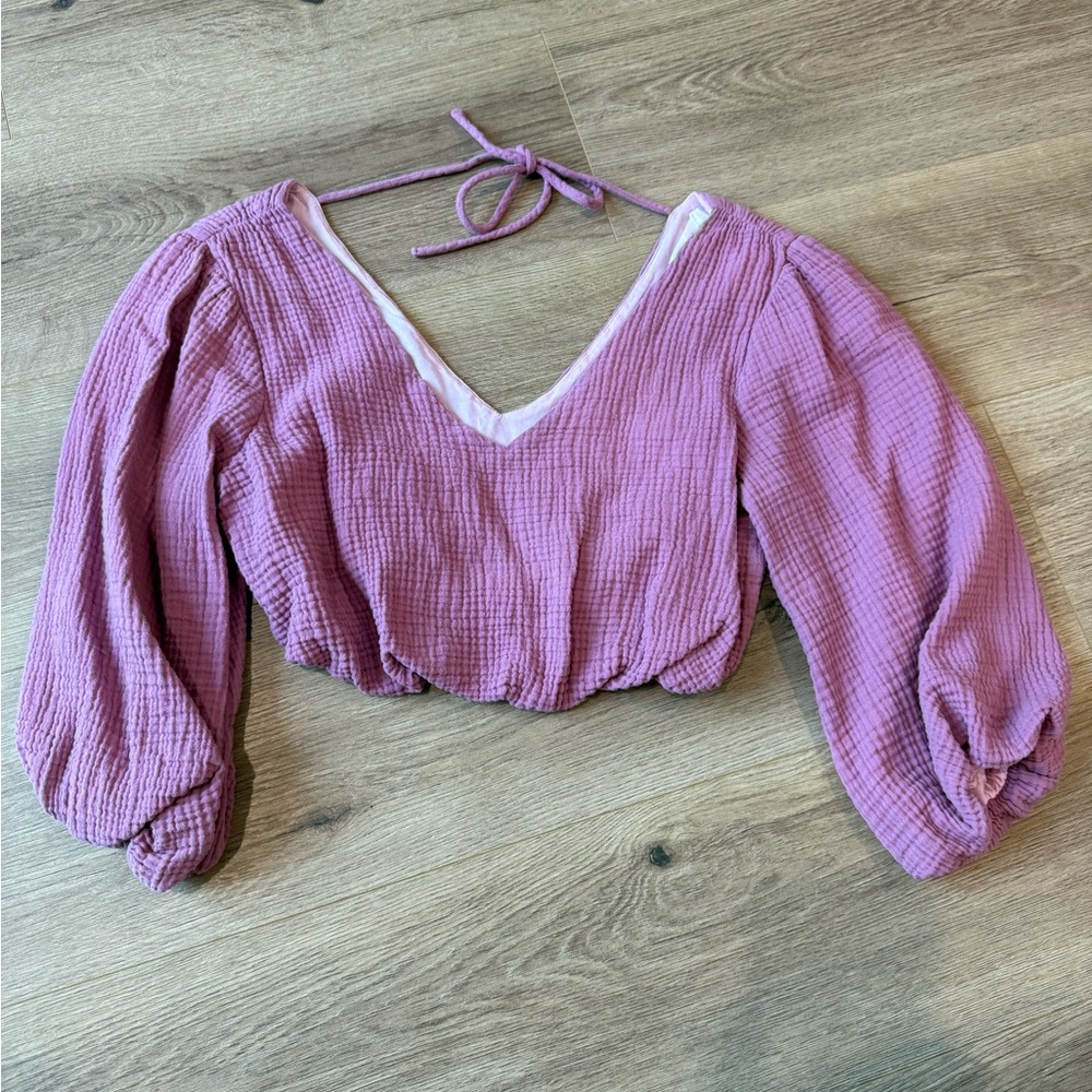 Purple crop top